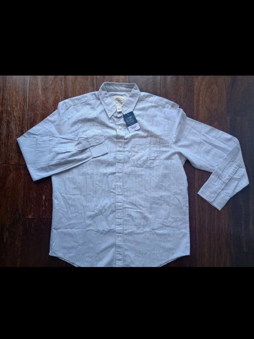 NWT St. John's Bay 100% Cotton Sz L Long Sleeve Button Down Shirt Classic Oxford